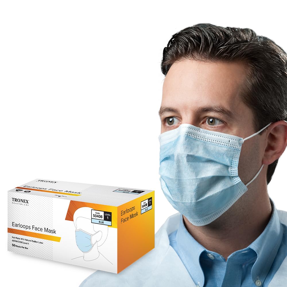 Amazon.com: TRONEX 5040B Disposable Face Masks, Level 1 Procedure